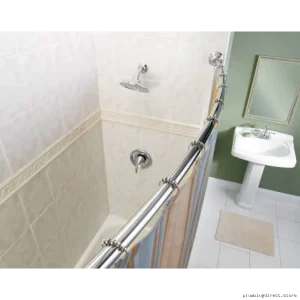 Adjustable Curved Chrome Shower Rod - Moen DN2160CH