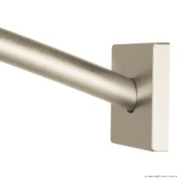 Adjustable Curved Shower Rod in Brushed Nickel Finish | Triva/Moen