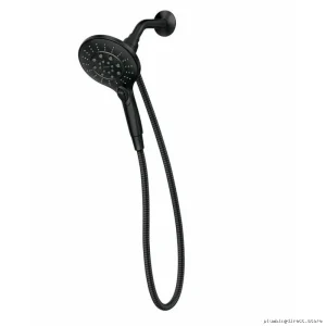 Adjustable Magnetic Handheld Shower Head with 6 Spray Modes – Matte Black
