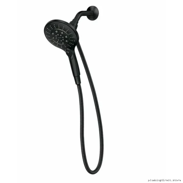 Adjustable Magnetic Handheld Shower Head with 6 Spray Modes – Matte Black