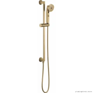 Adjustable Height Luxe Gold Hand Shower with Slide-Bar Mount - Brizo 88706-GL