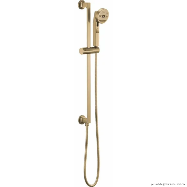 Adjustable Height Luxe Gold Hand Shower with Slide-Bar Mount - Brizo 88706-GL