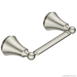 Adjustable Toilet Paper Holder - Pivoting Design with Brushed Nickel Finish