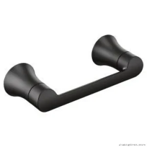 Adjustable Pivoting Toilet Paper Holder Matte Black YB0208BL Moen