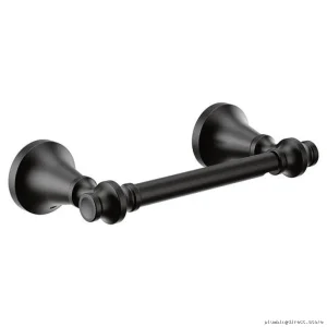 Modern Pivoting Adjustable Toilet Paper Holder in Matte Black