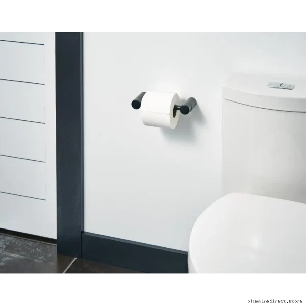 Adjustable Pivoting Toilet Paper Holder - Matte Black YB0408BL - Image 2