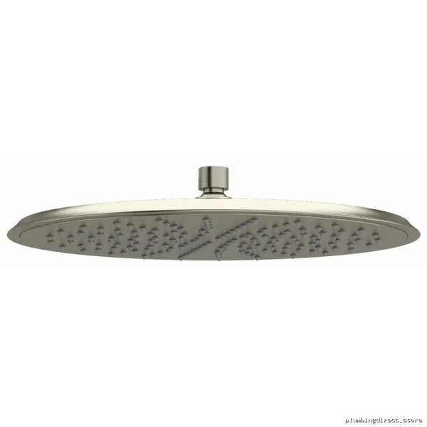 13-Setting Rainfall Showerhead - Adjustable Round Design with Brushed-Nickel Finish