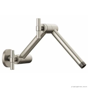 Litze Adjustable Shower Arm & Flange Set - Brushed Nickel Hardware RP81434BN Brizo
