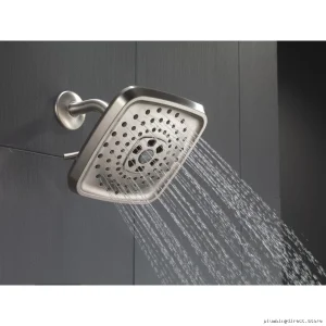 HJOKINETIC Adjustable Square Delta Rain Can Shower Head – Stainless Settling Model Design