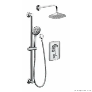 Chrom Adjustable Temp Controlled Bath Faucet Set For Moen Systems