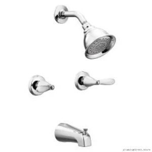 Adler Chrome 2-Handle Tub & Shower Faucet for Bathroom - Moen 82602