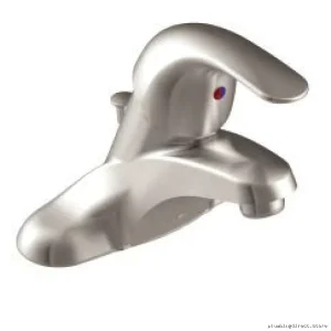 Spot Resistant Brushed Nickel Centerset Bath Tap - Modern Design by Adler & Moen Model