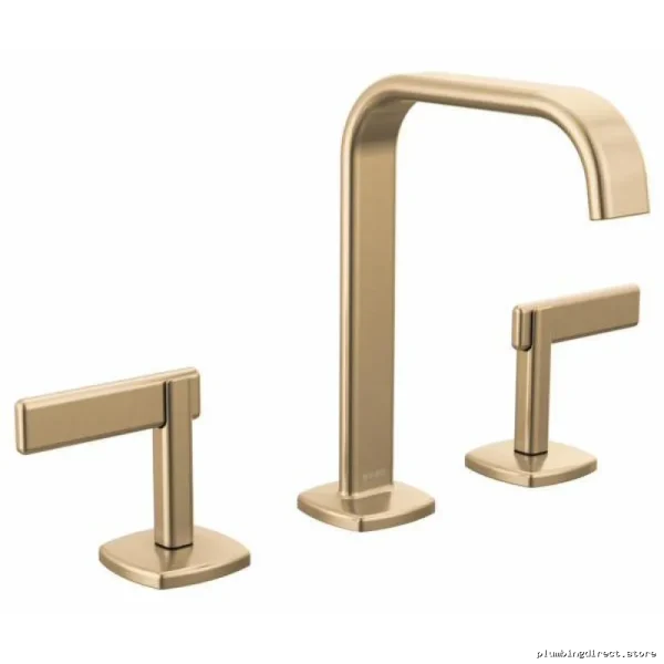Allaria Modern Widespread Bath Faucet – Square Spout Design | Eco-Friendly Single Handle | Luxury Brass Finish