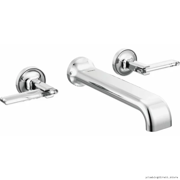 Allaria/Brizo 2-Handle Tub Filler Wall Mount Kit - Polished Chrome/Clear HL70468-PCCL - Image 2