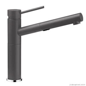 Alta Cinder Modern Kitchen Faucet with Pullout Spray - Blanco Finish Model 401456