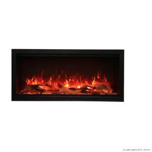 Amantii SYM-42-XT 42 Inch Tall Built-In Electric Fireplace with Realistic Logs