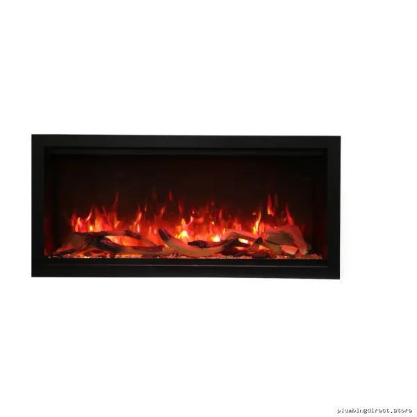 Amantii SYM-42-XT 42 Inch Tall Built-In Electric Fireplace with Realistic Logs