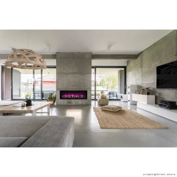 Amantii SYM-50 Electric Built-In Fireplace with Realistic Log Set & Glass Front - Image 2