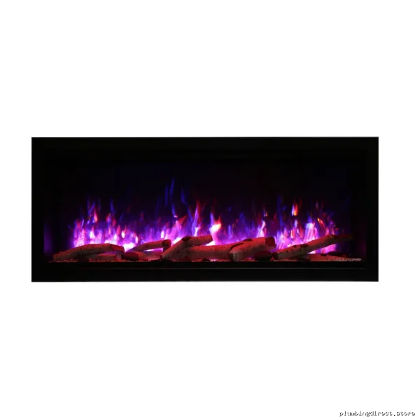 Amantii SYM-50-XT 50 Inch Tall Electric Fireplace with Realistic Logs - Image 2