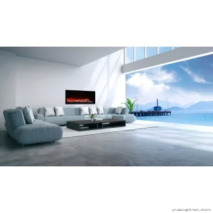 Amantii SYM-50-XT 50 Inch Tall Electric Fireplace with Realistic Logs
