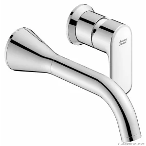 American Standard 7061461.002 Aspirations Modern Wall Mount Chrome Faucet & Grid Drain