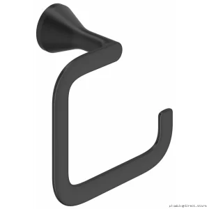 Aspirations Durable Matte Black Towel Ring - American Standard Model 7061190.243