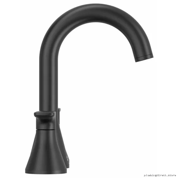 American Standard Aspirations Matte Black Widespread Faucet - Pop-up Drain Model 7061801.243 - Image 2