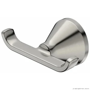 American Standard 7061210.295 Brushed Nickel Double Robe Hook for Bathroom