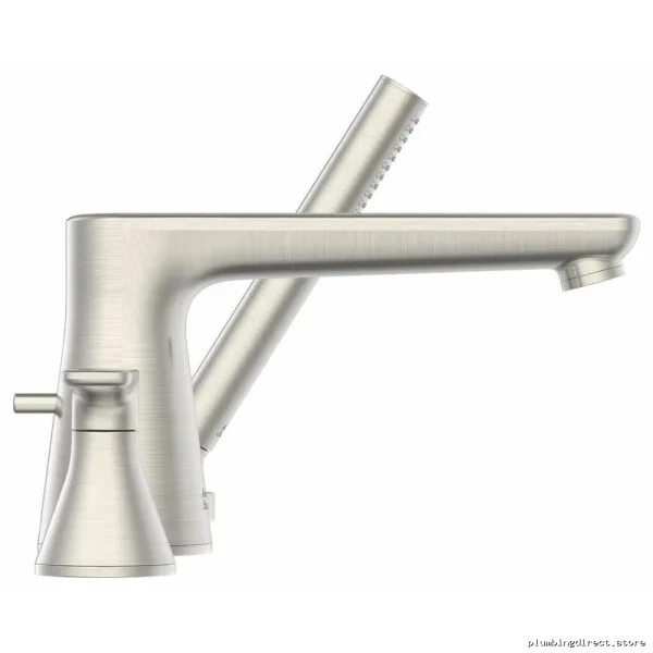 American Standard Brushed Nickel Roman Tub Faucet Trim with Handheld Shower T061901.295 - Image 2