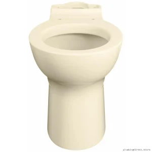 American Standard Cadet Tall Round Toilet Bowl in Bone - Space-Saving Design, Seat Not Included