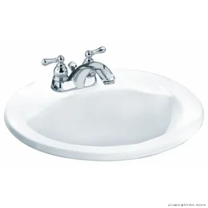 American Standard Cadet White Drop-In Bathroom Sink with Single Hole - Model #0419-EC