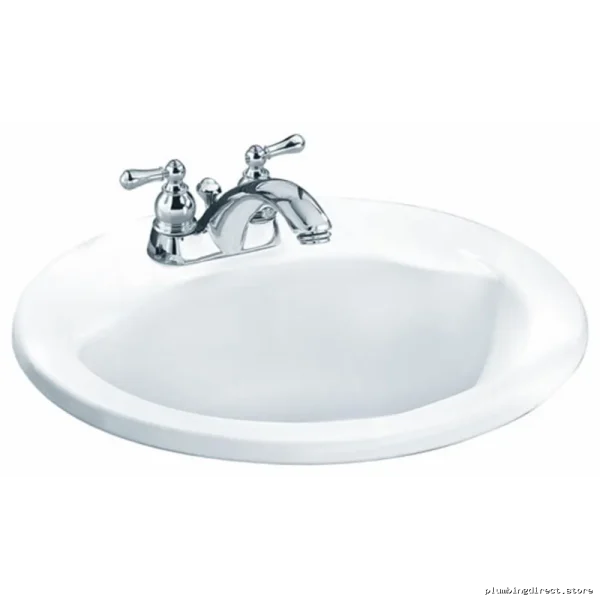 American Standard Cadet White Drop-In Bathroom Sink with Single Hole - Model #0419-EC