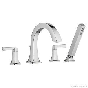chrome deck mount roman tub faucet shower trim american standard