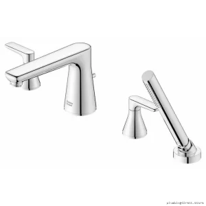 Chrome Deck Mount Roman Tub Faucet with Hand Shower Trim - American Standard