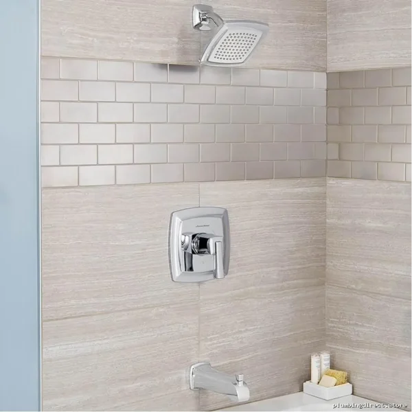 American Standard Chrome Shower Tub Trim Kit with Diverter Valve TU353502.002 - Image 2
