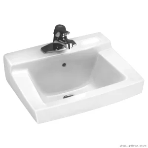 Declyn Centerset Wall-Hung Bathroom Sink - Less Overflow White American Standard