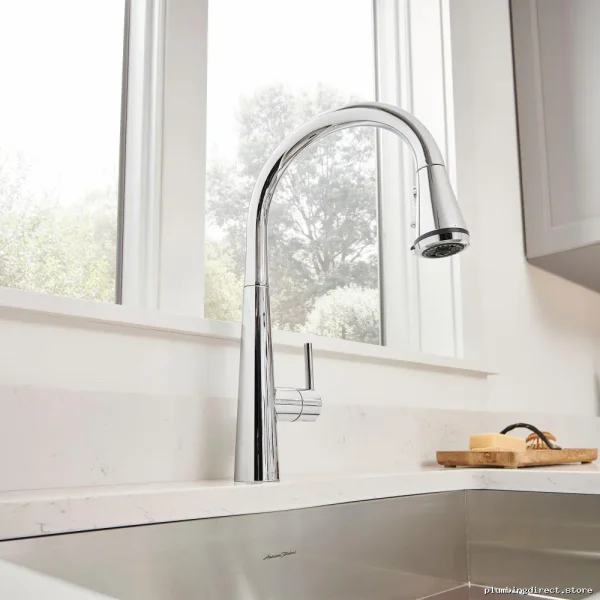 American Standard Edgewater Pull-Down Spray Chrome Kitchen Faucet - Image 3