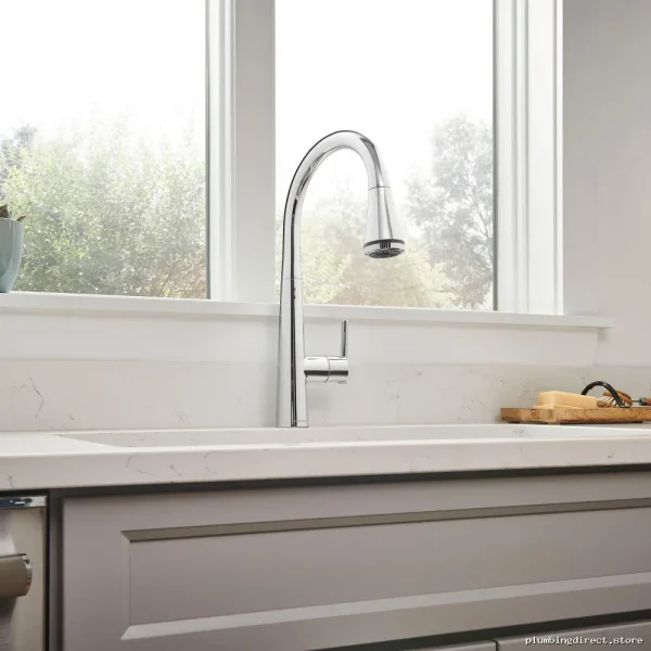 American Standard Edgewater Pull-Down Spray Chrome Kitchen Faucet - Image 4