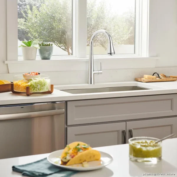 American Standard Edgewater Pull-Down Spray Chrome Kitchen Faucet - Image 5