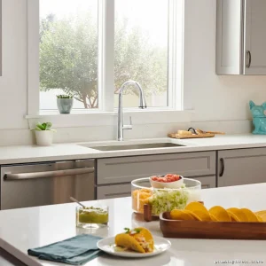 American Standard Edgewater Pull-Down Spray Chrome Kitchen Faucet