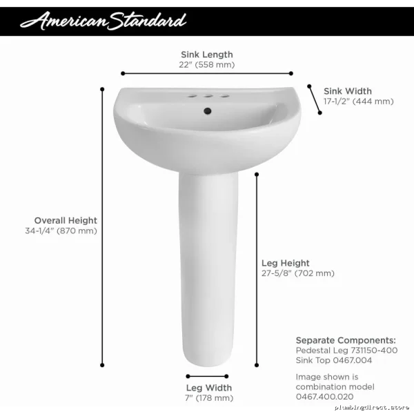 American Standard Evolution Single Hole Bathroom Sink - Image 2