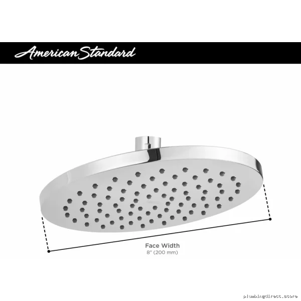 American Standard Studio S 8 High-Pressure Rain Shower Head - Matte Black Modern Design - Image 5