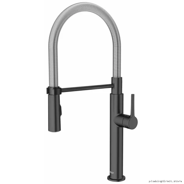 American Standard Pull-Down Kitchen Faucet w/Spring Spout in Matte Black - Image 2