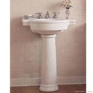 American Standard White Retro Pedestal Leg 0066000.020 - Classic Bathroom Design