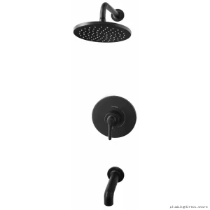 Single-Handle Shower & Tub Trim Kit w/Diverter Valve - Matte Black American Standard
