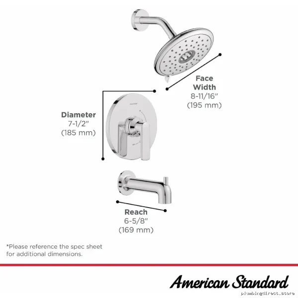 American Standard Single-Handle Pressure Balanced Shower/Tub Faucet Kit - Brushed Nickel Finish, Easy Install