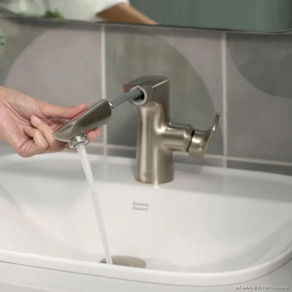 American Standard Bathroom Faucet - Single Hole Design with Pop-Up Drain & 1.2 GPM Flow - Brushed Nickel 7061121 - Image 5