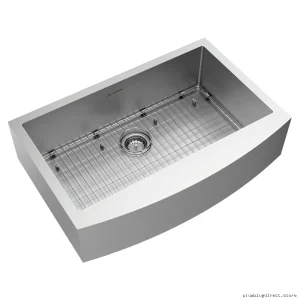 American Standard Stainless Steel Farmhouse Sink with Grid - Pekoe Single Bowl 18SB.9332200A.075