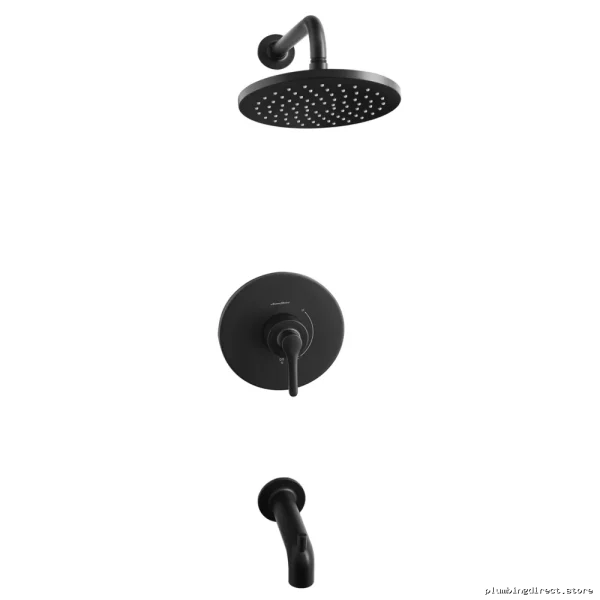 American Standard Studio S Matte Black Pressure Balanced Tub & Shower Faucet Trim TU105502