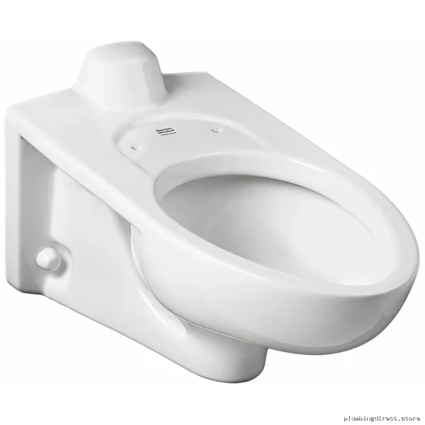 American Standard Wall-Mount Elongated Toilet Bowl White No Seat